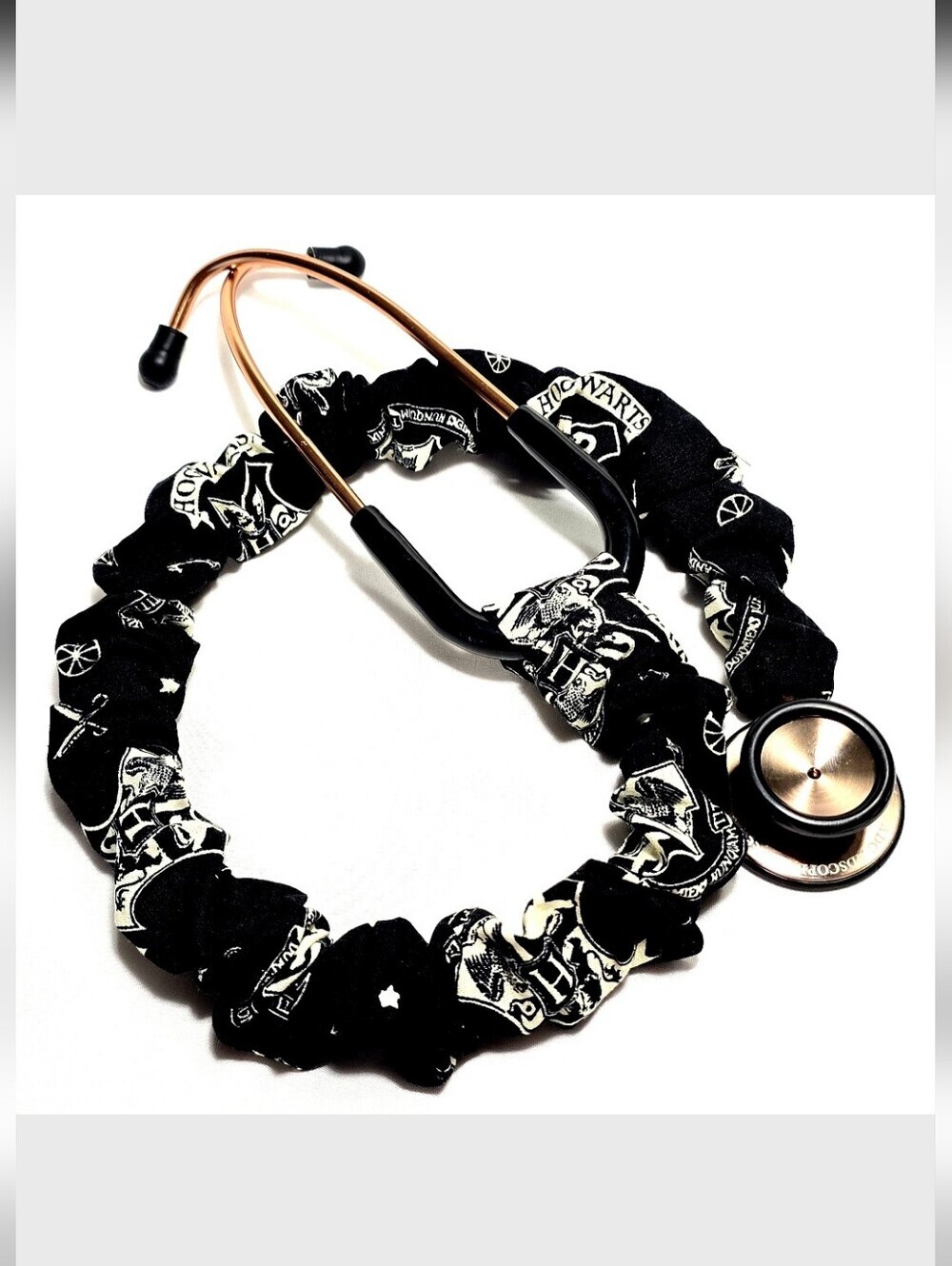 Handmade Black Harry Potter Hogwarts  Stethoscope Sleeve: Washable Cotton Cover